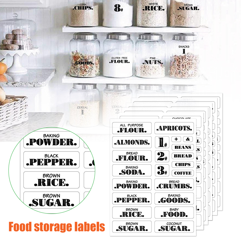 Food Storage Labels - Bộ 132 Thực Phẩm Nhà Bếp