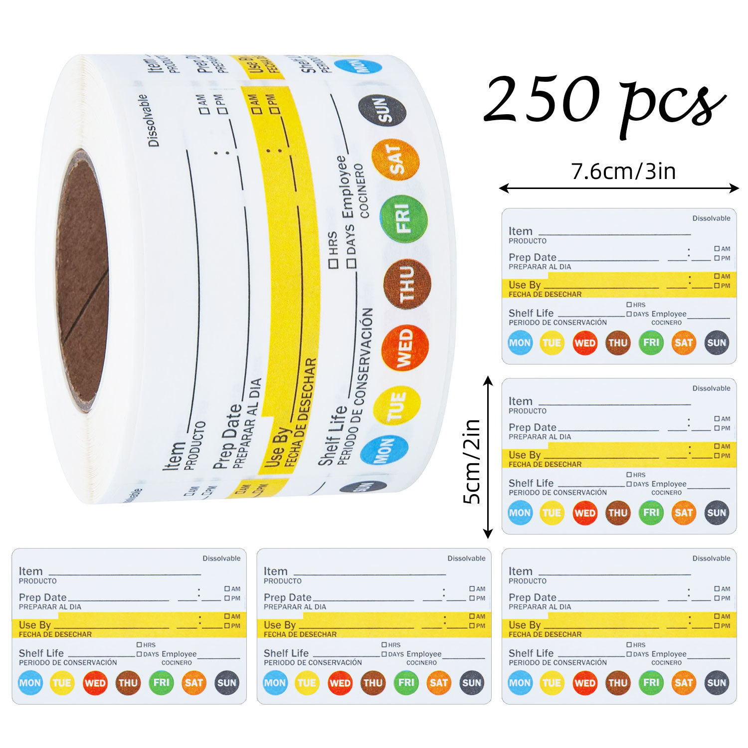 250Pcs/Roll Food Date Labels W - đánh giá và giá Food Storage Labels