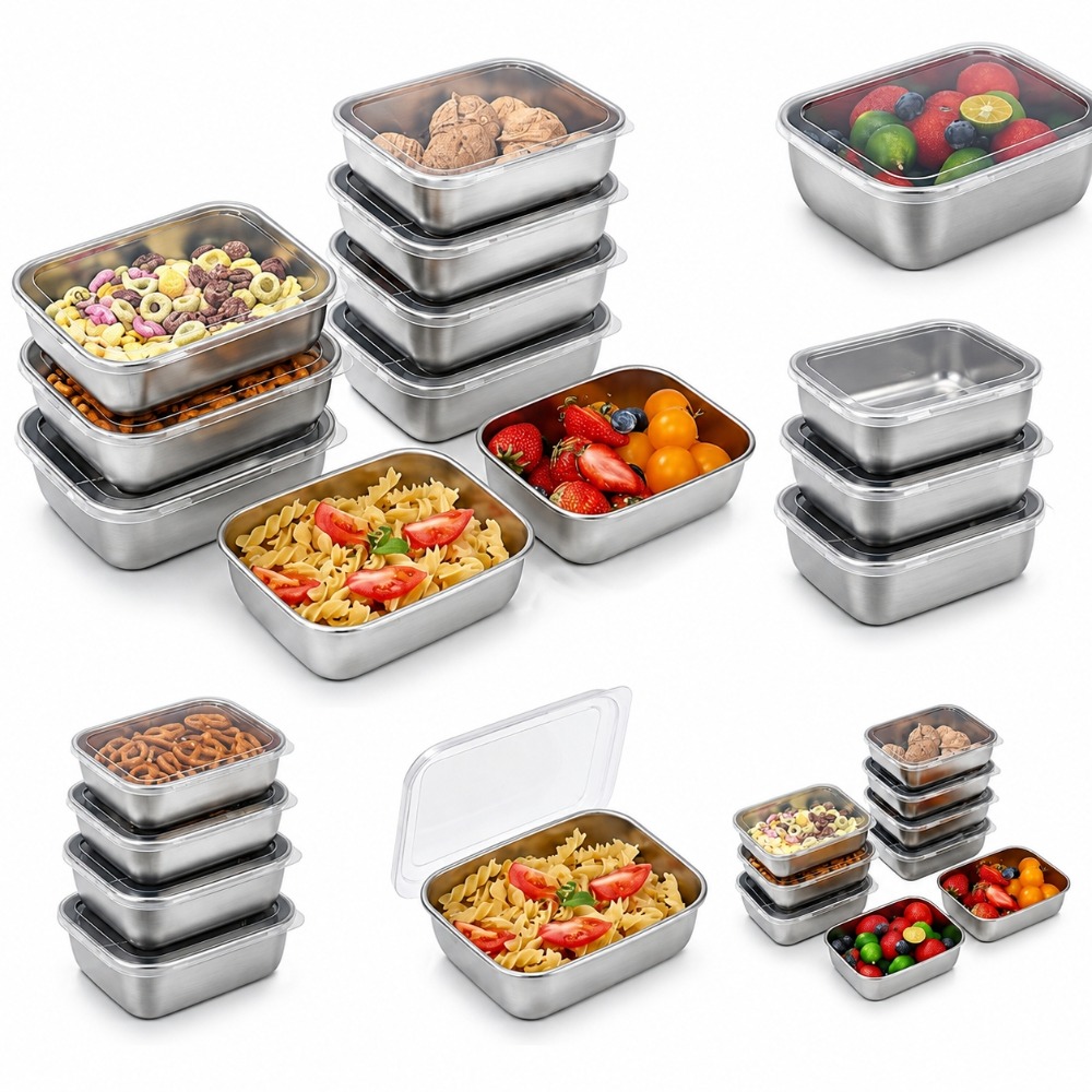 6PCS Stainless Steel Food Stor - đánh giá và giá Food Storage Meals