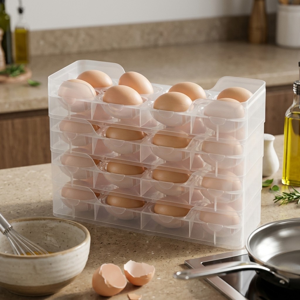 Stackable Egg Holder Fridge Or - đánh giá và giá Food Storage With Dividers